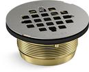 2 in. Brass Brushed Stainless Shower Drain