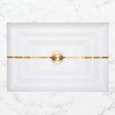 Linkasink White/Gold Undermount Bathroom Sink 