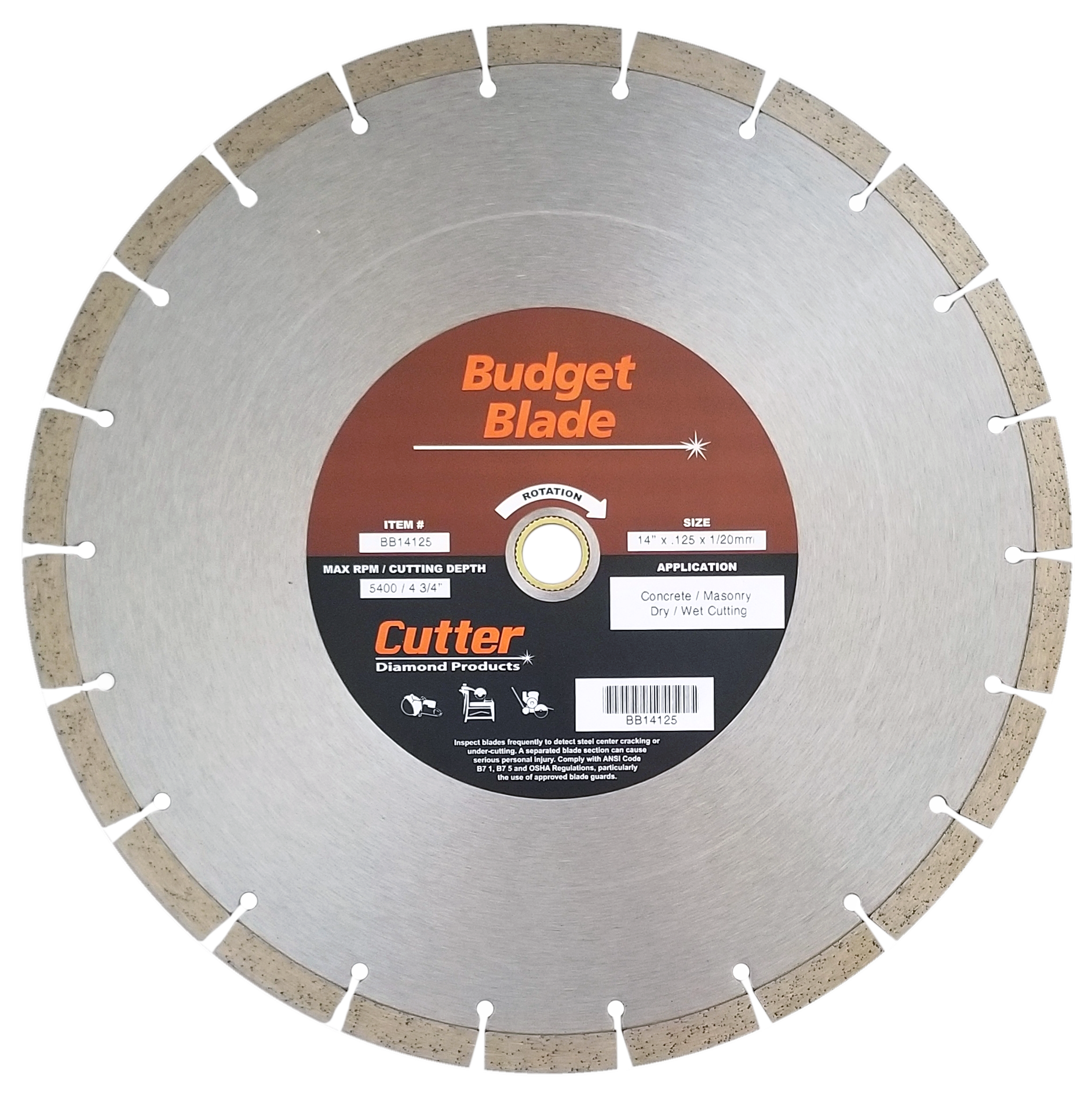 Cutter Diamond Products Concrete, Masonry and Pavers Circular Saw 