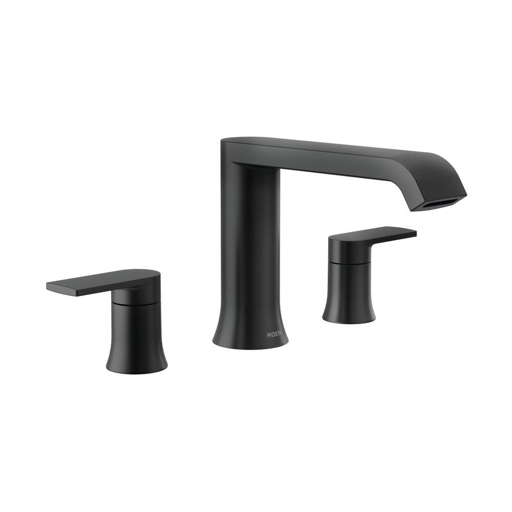 Moen Matte Black Two Handle Roman Tub Faucets (Trim Only) 
