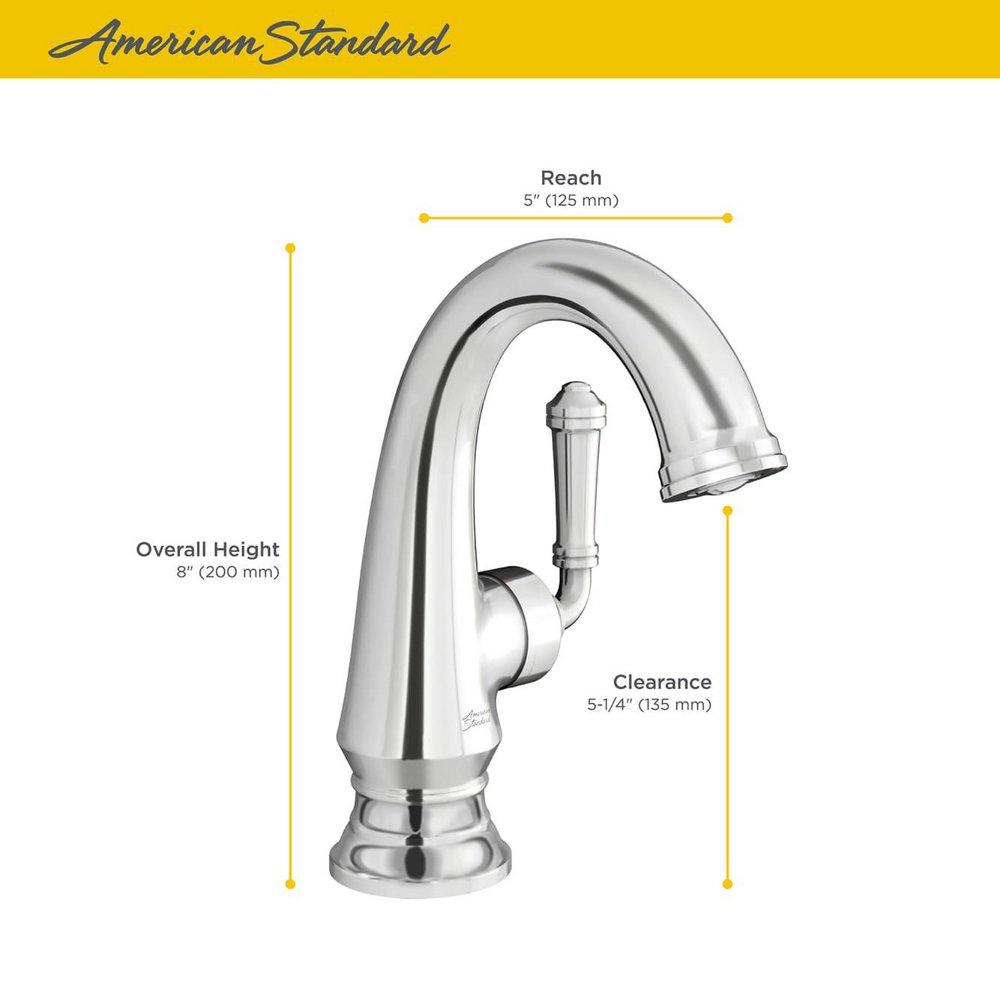 American Standard Polished Chrome Single Handle Centerset Bathroom Sink Faucet 
