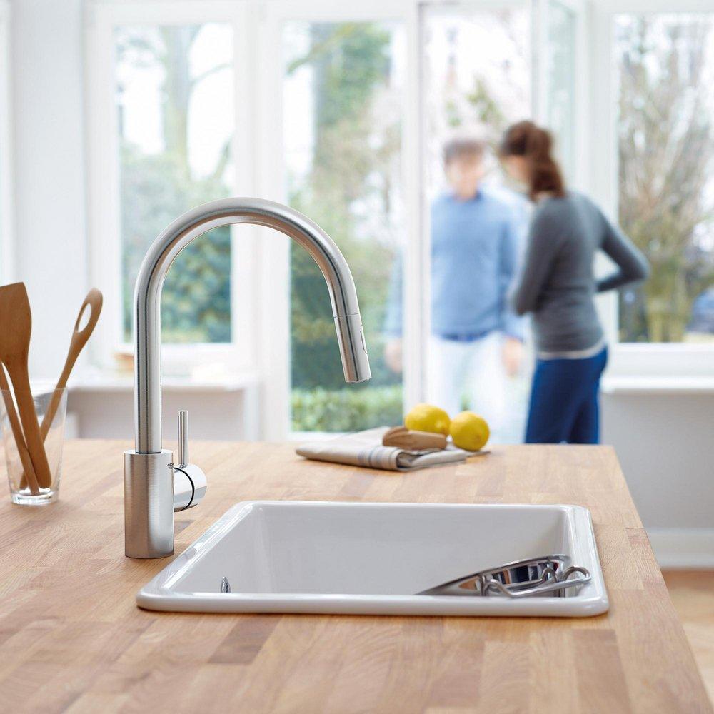 GROHE SuperSteel Infinity Single Lever Handle Bar Faucet 