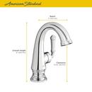 American Standard Polished Nickel PVD Single Handle Centerset Bathroom Sink Faucet 