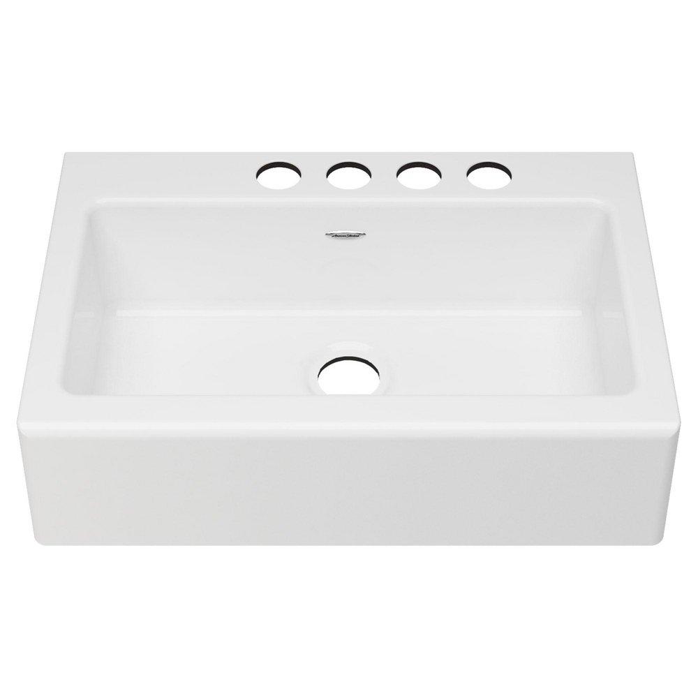American Standard Brilliant White 33-1/16 x 22-3/16 in. Cast Iron Single Bowl Undermount Kitchen Sink in Brilliant White 