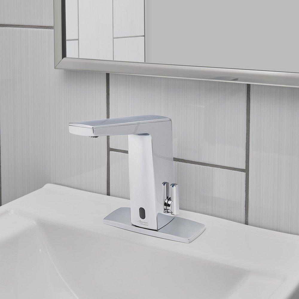 American Standard Polished Chrome Single Handle Electronic Bathroom Sink Faucet Lever Handle 