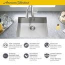 American Standard Stainless Steel 25 x 22 in. 1 Hole Single Bowl Dual Mount Kitchen Sink 