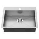 25 x 22 in. 1 Hole Stainless Steel Single Bowl Dual Mount Kitchen Sink