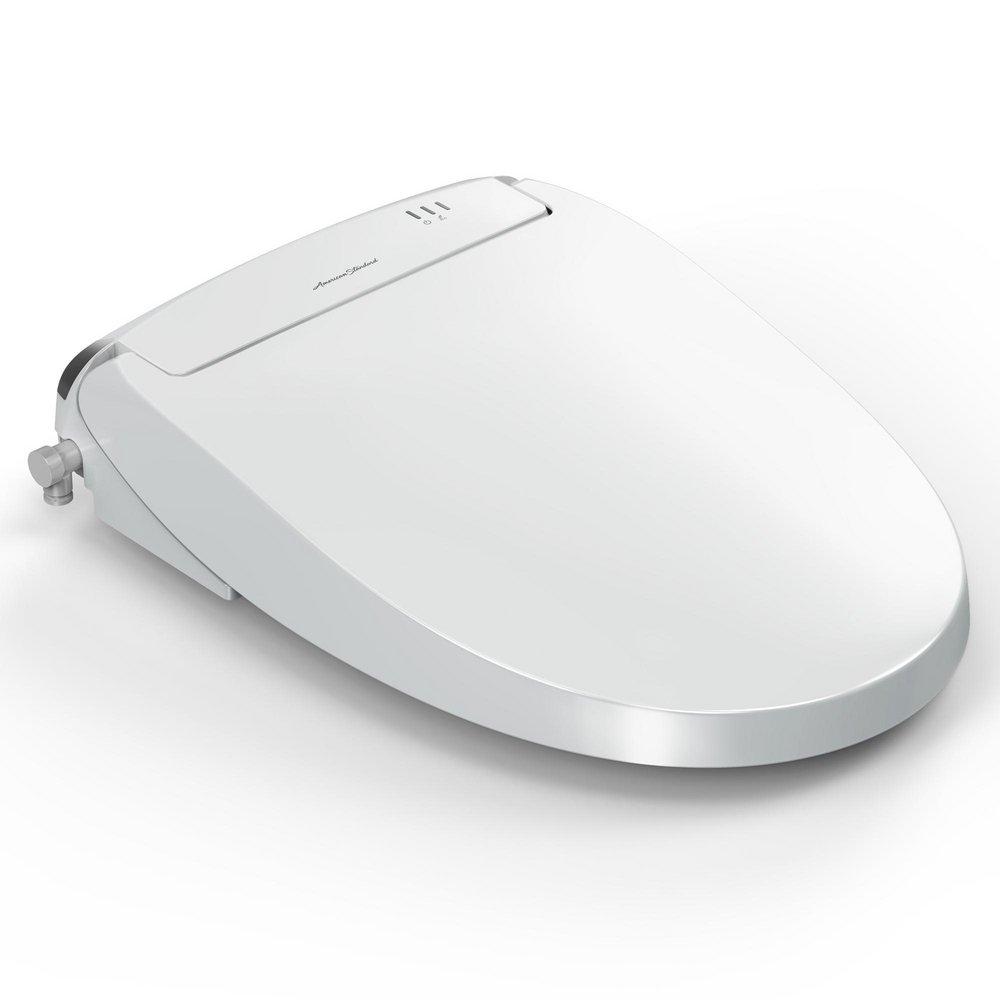 American Standard White Elongated Closed Front Toilet Seat 