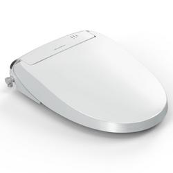 Elongated Closed Front Bidet Toilet Seat in White