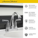 American Standard Polished Chrome Two Handle Centerset Bathroom Sink Faucet 