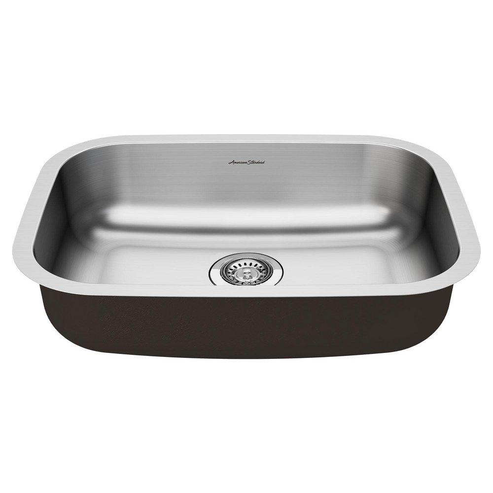 American Standard Stainless Steel 23-3/8 x 17-3/4 in. No Hole Single Bowl Undermount Kitchen Sink 