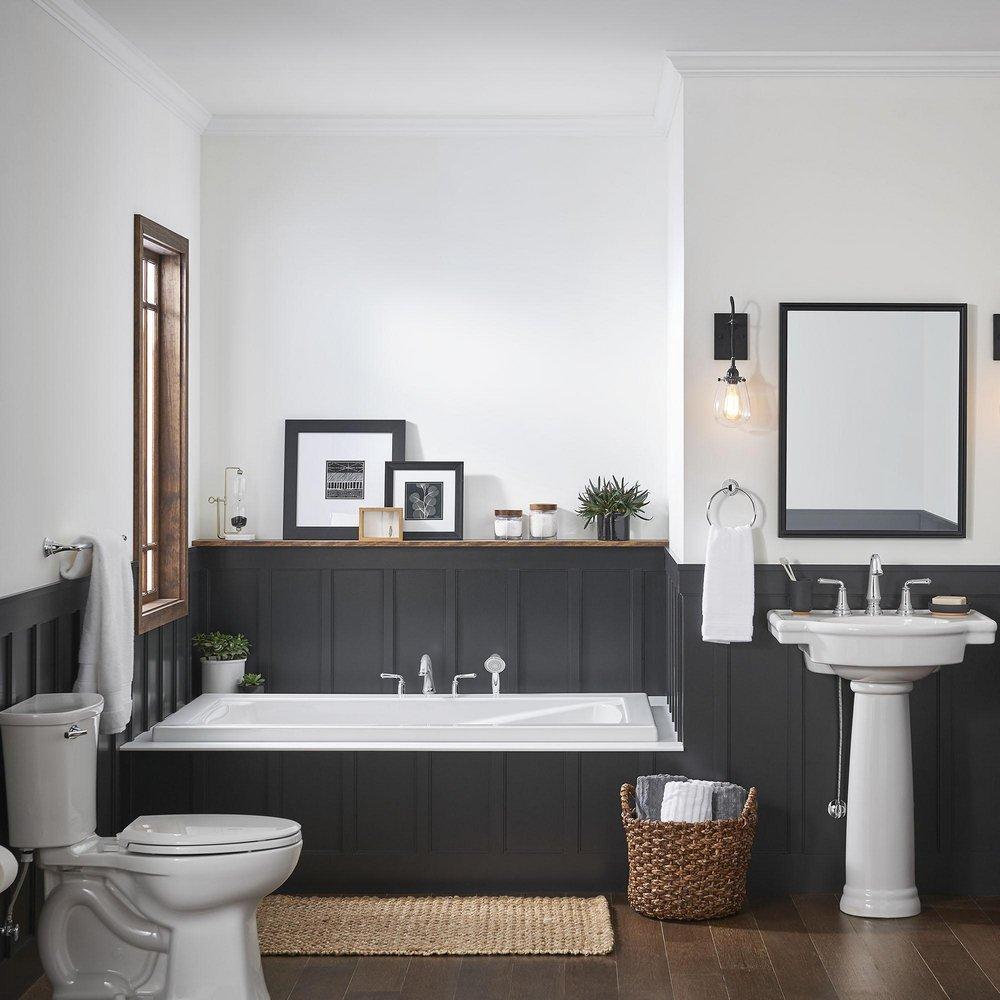 American Standard Polished Chrome Two Handle Widespread Bathroom Sink Faucet 