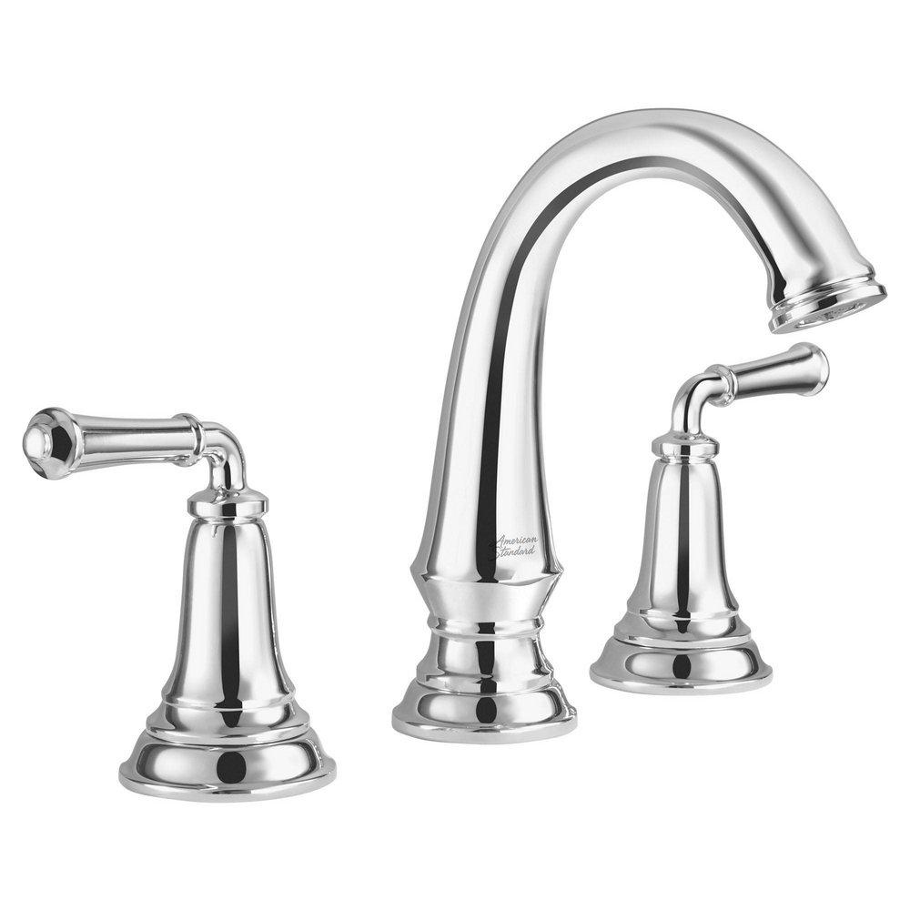 American Standard Polished Chrome Two Handle Widespread Bathroom Sink Faucet 