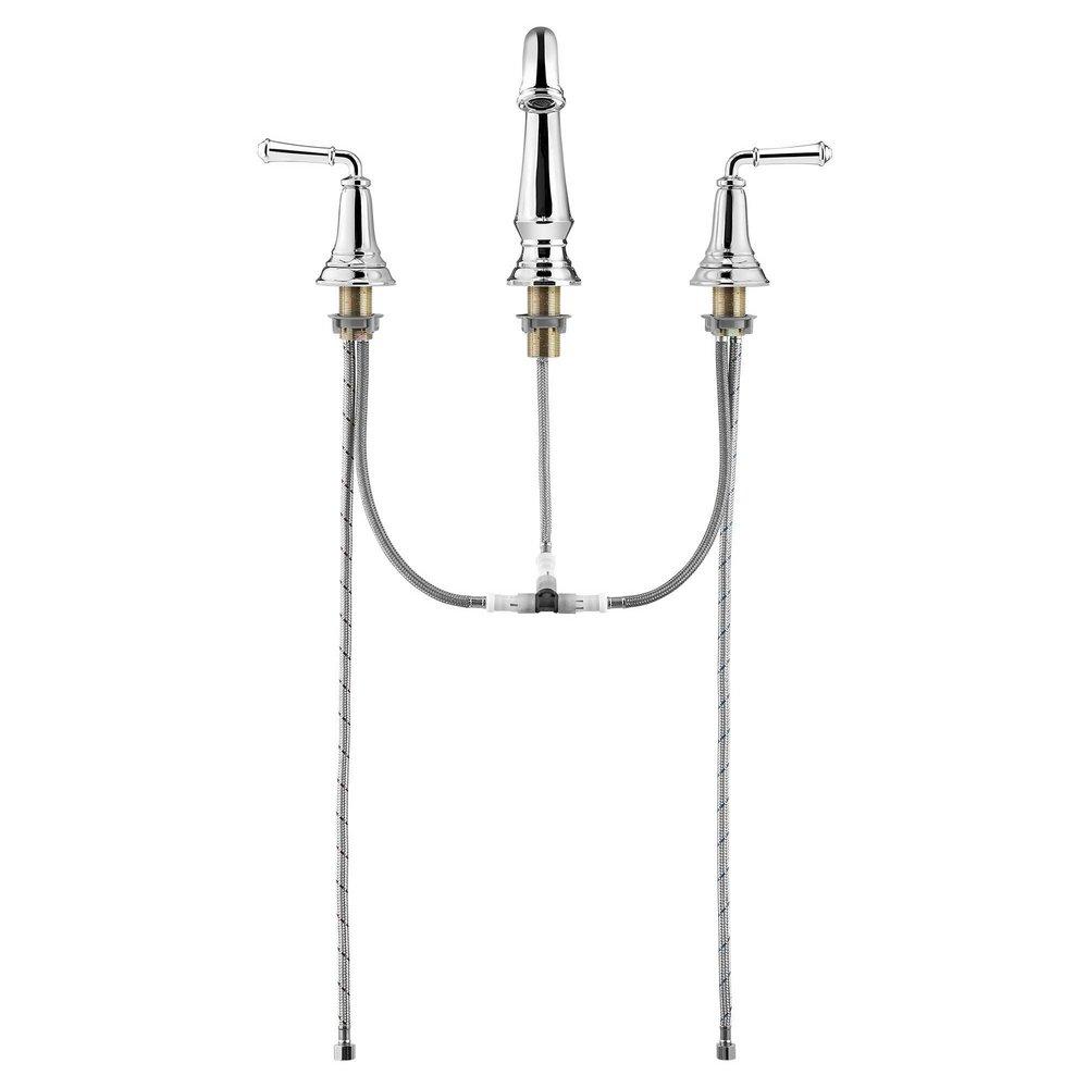 American Standard Polished Chrome Two Handle Widespread Bathroom Sink Faucet 