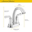 American Standard Polished Nickel PVD Two Handle Centerset Bathroom Sink Faucet 