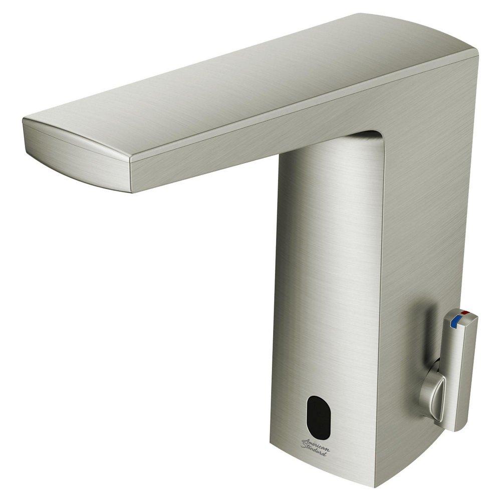 American Standard Brushed Nickel Single Handle Electronic Bathroom Sink Faucet Lever Handle 