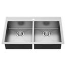 American Standard Stainless Steel 32-11/16 x 22 in. 1 Hole Double Bowl Dual Mount Kitchen Sink 