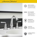 American Standard Polished Nickel PVD Two Handle Widespread Bathroom Sink Faucet 