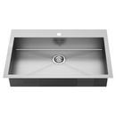 33 x 22 in. 1 Hole Stainless Steel Single Bowl Dual Mount Kitchen Sink