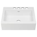 30 x 22-1/16 in. 4 Hole Cast Iron Single Bowl Undermount Kitchen Sink in Brilliant White