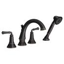 Two Handle Roman Tub Faucet with Handshower in Legacy Bronze (Trim Only)
