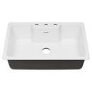 American Standard Brilliant White 33 x 22-1/16 in. Cast Iron Single Bowl Drop-in Kitchen Sink in Brilliant White 