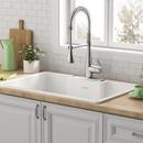 American Standard Brilliant White 33 x 22-1/16 in. Cast Iron Single Bowl Drop-in Kitchen Sink in Brilliant White 
