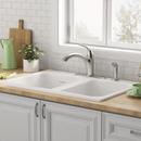 American Standard Brilliant White 32-7/8 x 22-1/4 in. Cast Iron Double Bowl Drop-in Kitchen Sink in Brilliant White 