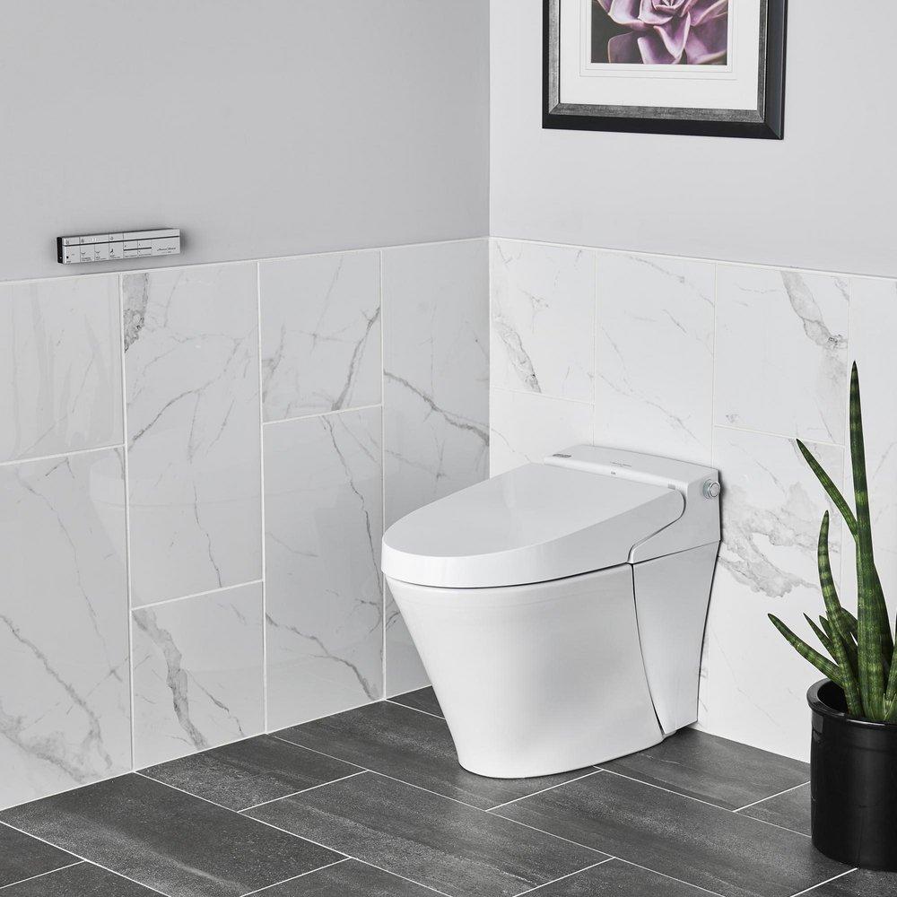 American Standard Alabaster White Elongated Closed Front with Cover Bidet 