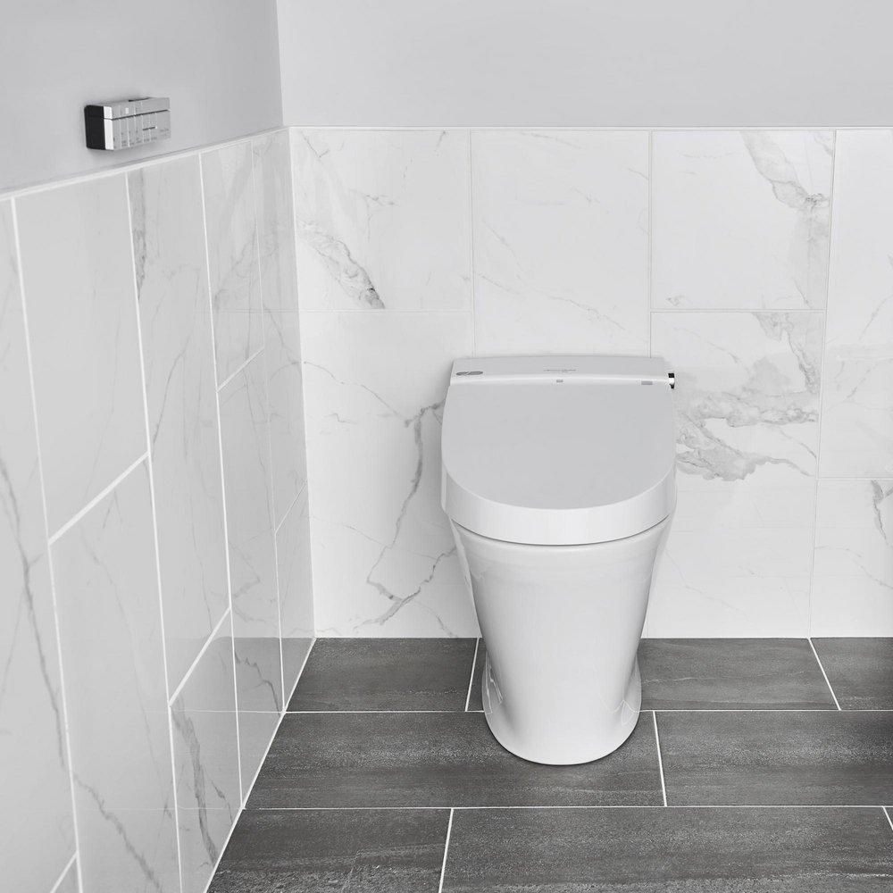 American Standard Alabaster White Elongated Closed Front with Cover Bidet 