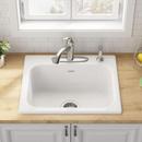 American Standard Brilliant White 25 x 21-5/16 in. 4-Hole Cast Iron Single Bowl Drop-in Kitchen Sink 