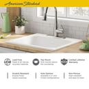 American Standard Brilliant White 25 x 21-5/16 in. 4-Hole Cast Iron Single Bowl Drop-in Kitchen Sink 