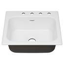 American Standard Brilliant White 25 x 21-5/16 in. 4-Hole Cast Iron Single Bowl Drop-in Kitchen Sink 