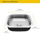 American Standard Stainless Steel 17-13/16 x 15-15/16 in. No Hole Single Bowl Undermount Kitchen Sink 