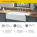 American Standard Brilliant White 36 x 22-1/16 in. Cast Iron Single Bowl Undermount Kitchen Sink in Brilliant White 
