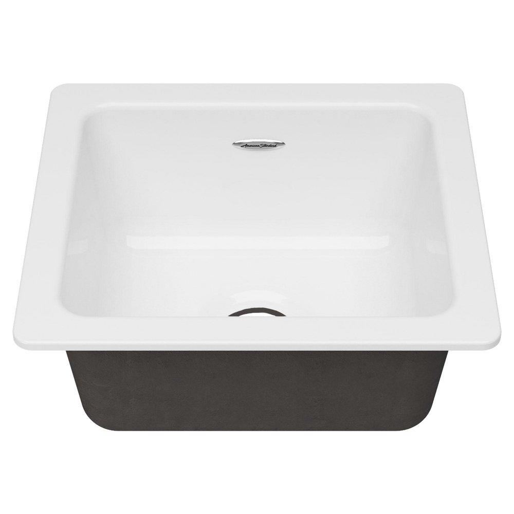 American Standard Brilliant White 18 x 16 in. Undermount Cast Iron Bar Sink 