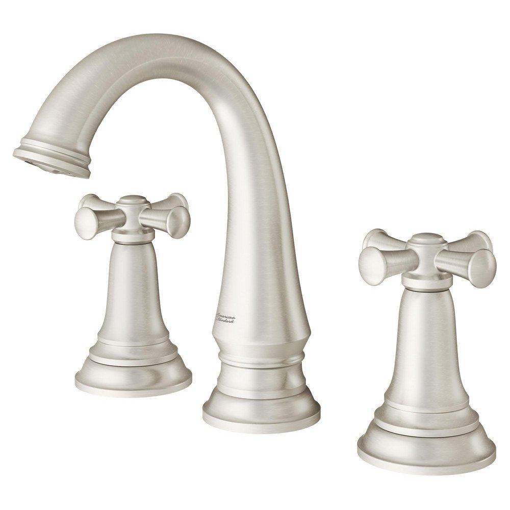 American Standard Brushed Nickel Two Handle Widespread Bathroom Sink Faucet 