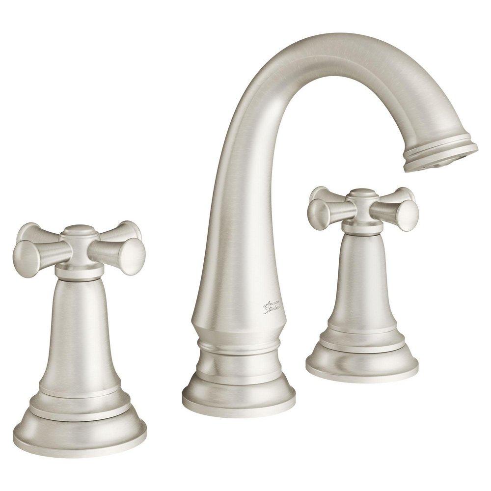 American Standard Brushed Nickel Two Handle Widespread Bathroom Sink Faucet 