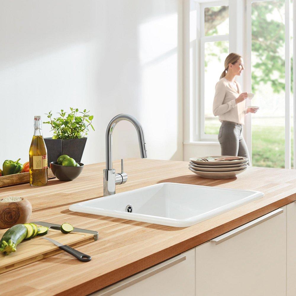 GROHE StarLight Chrome Single Handle Lever Bar Faucet 
