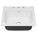 American Standard Brilliant White 25 x 21-5/16 in. Cast Iron Single Bowl Drop-in Kitchen Sink in Brilliant White 