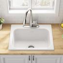 American Standard Brilliant White 25 x 21-5/16 in. Cast Iron Single Bowl Drop-in Kitchen Sink in Brilliant White 