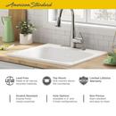 American Standard Brilliant White 25 x 21-5/16 in. Cast Iron Single Bowl Drop-in Kitchen Sink in Brilliant White 