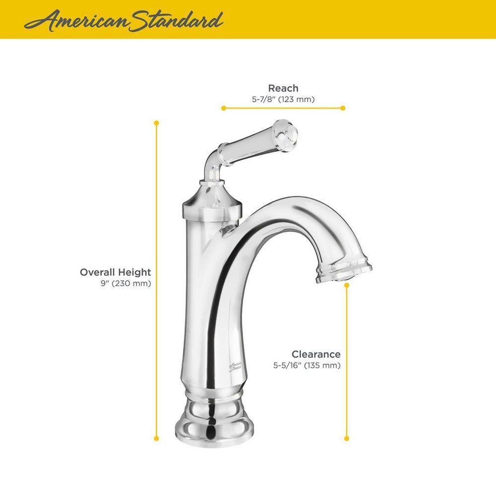 American Standard Polished Chrome Single Handle Centerset Bathroom Sink Faucet 