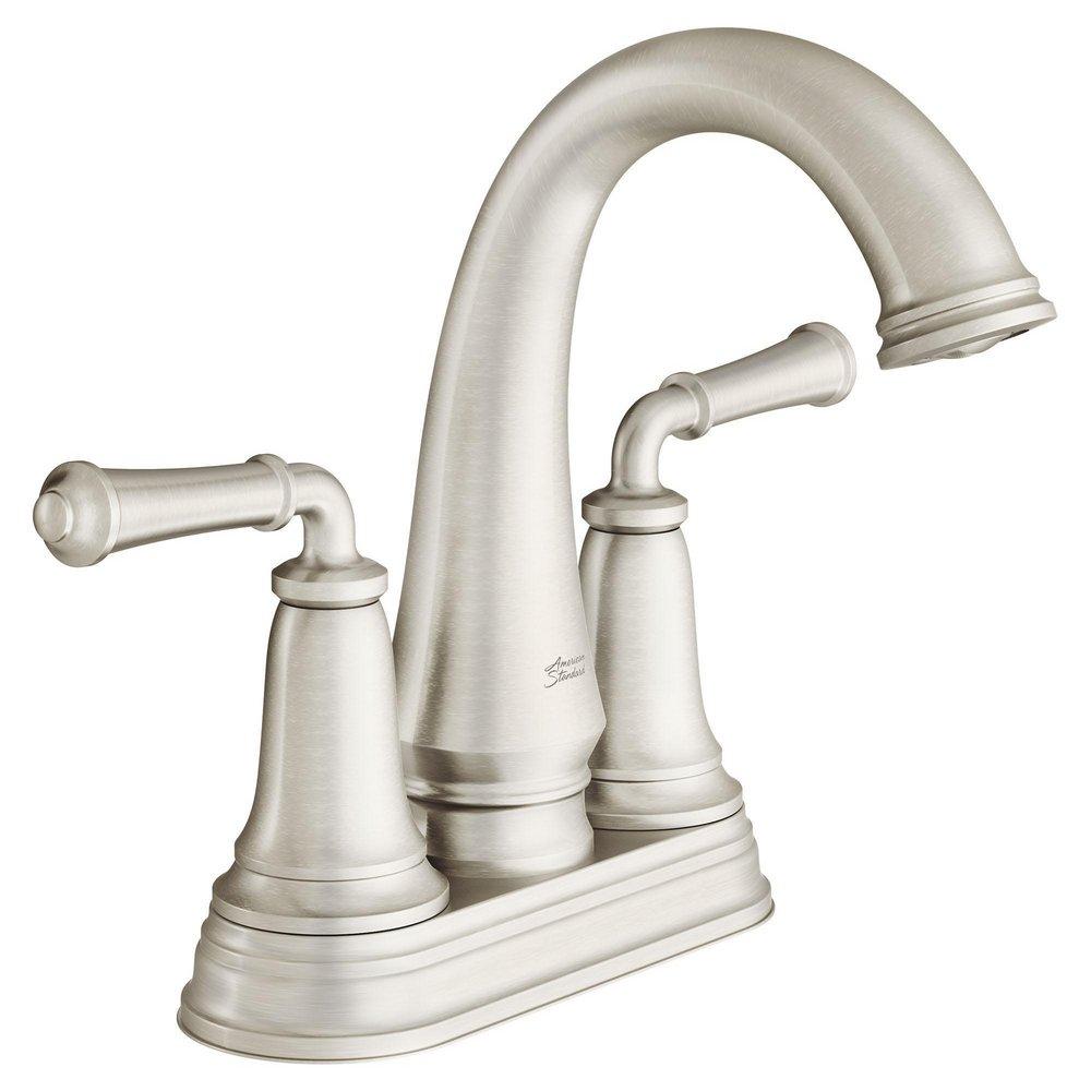 American Standard Brushed Nickel Two Handle Centerset Bathroom Sink Faucet 