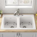 American Standard Brilliant White 32-7/8 x 22-1/4 in. Cast Iron Double Bowl Drop-in Kitchen Sink in Brilliant White 