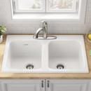 American Standard Brilliant White 32-7/8 x 22-1/4 in. Cast Iron Double Bowl Drop-in Kitchen Sink in Brilliant White 