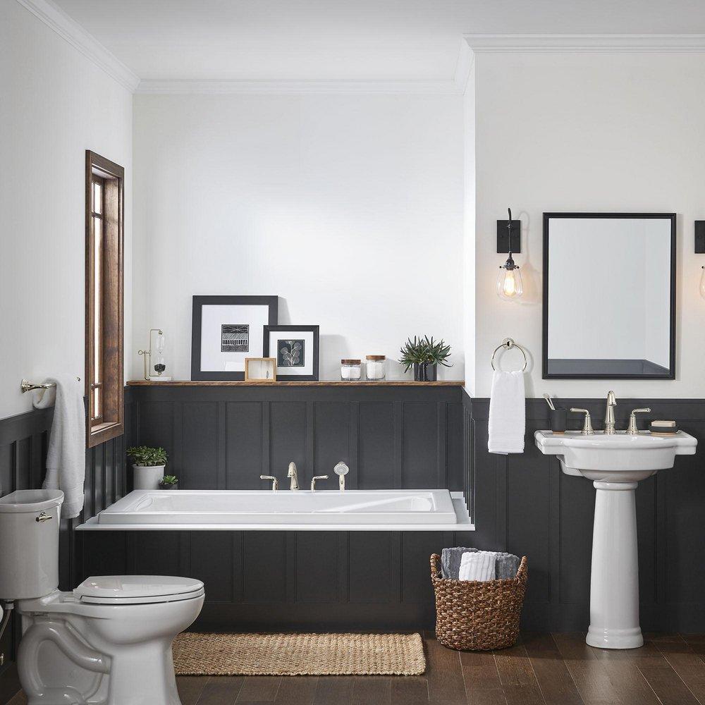 American Standard Polished Nickel Two Handle Roman Tub Faucet Trim Only 