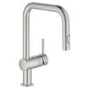 GROHE SuperSteel Infinity&trade; Single Handle Pull Down Kitchen Faucet 