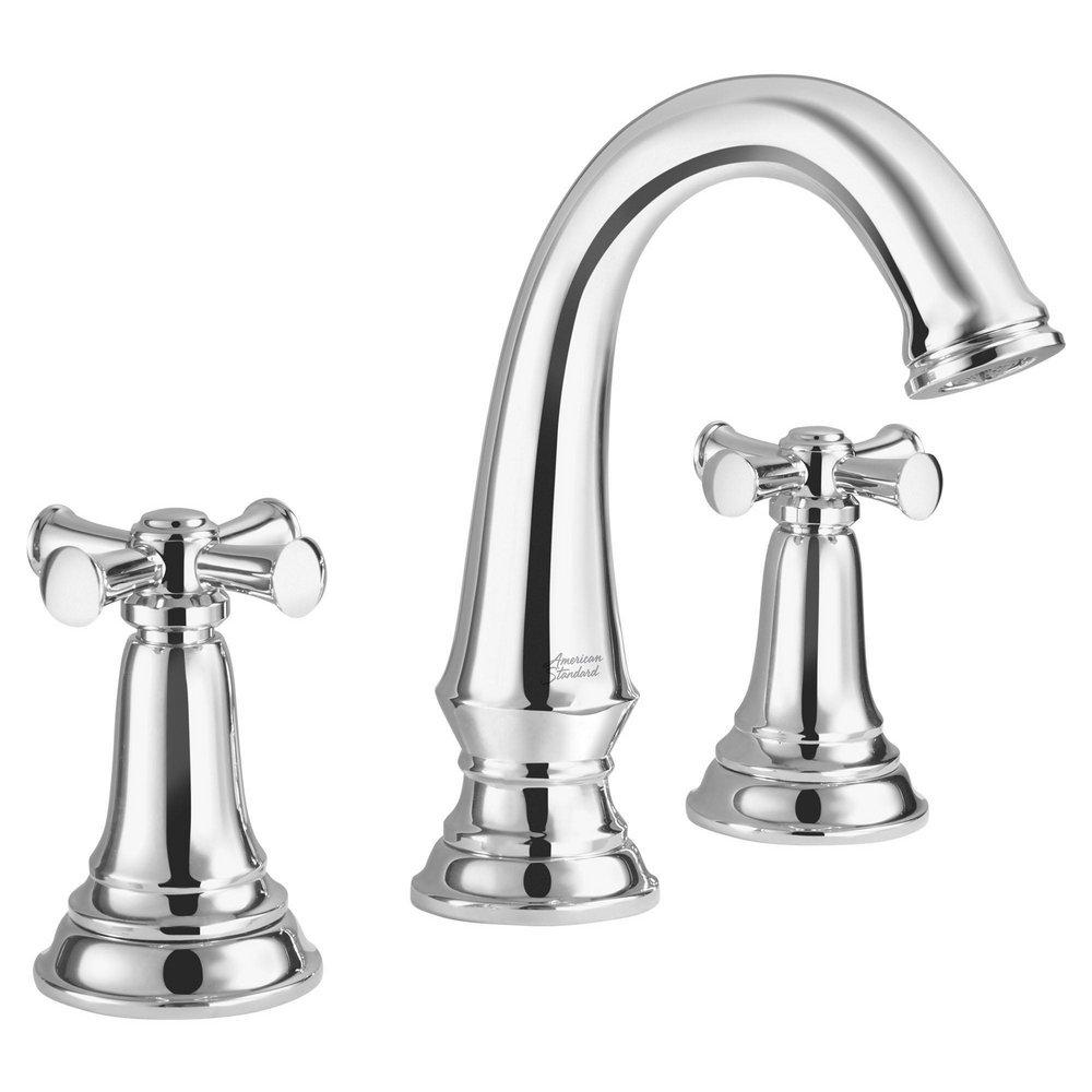 American Standard Polished Chrome Two Handle Widespread Bathroom Sink Faucet 