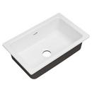 American Standard Brilliant White 30 x 19 in. No Hole Cast Iron Single Bowl Undermount Kitchen Sink 